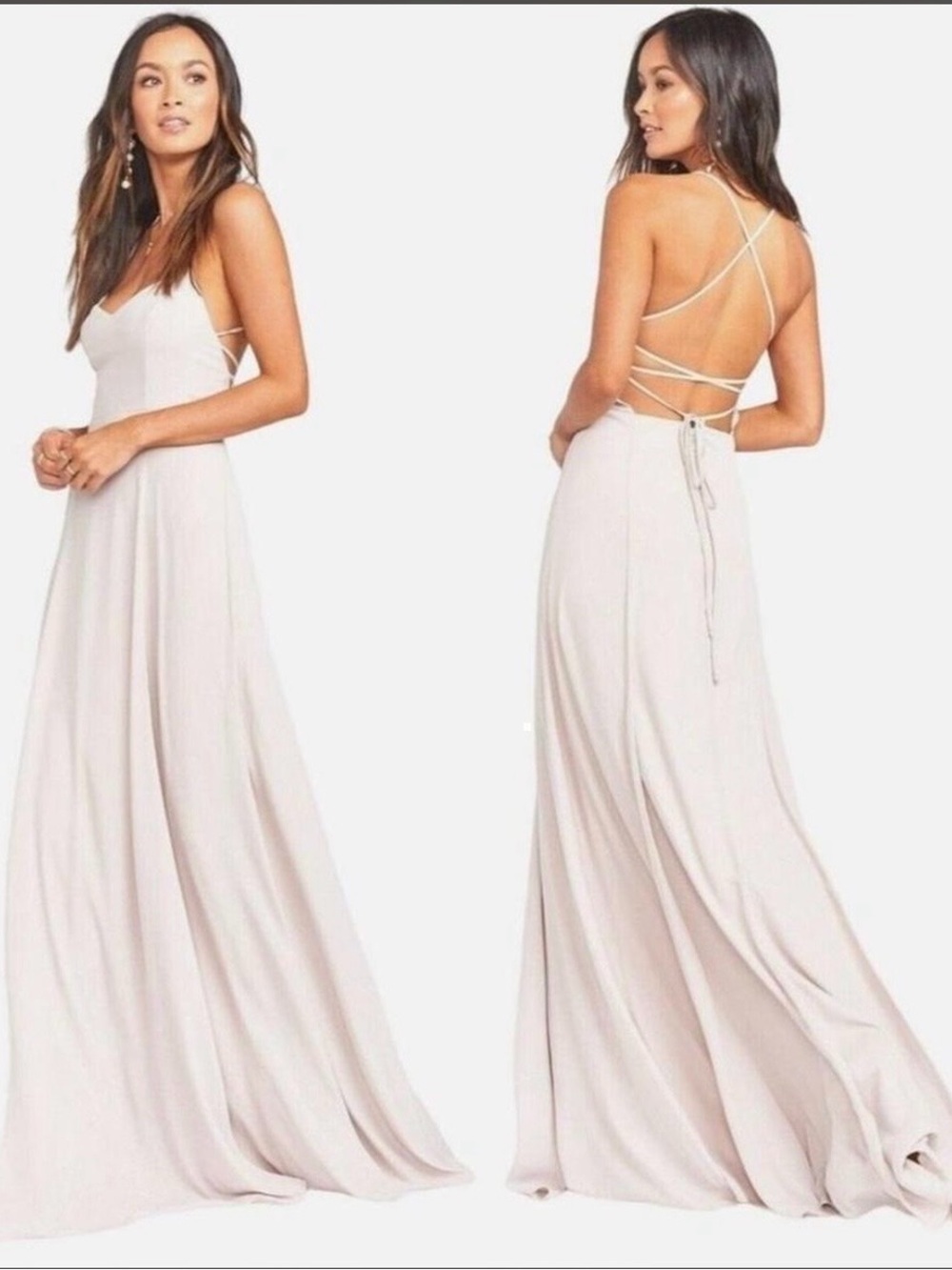Show Me Your MuMu Gray Strappy Back Maxi Dress
